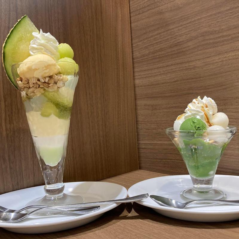 マスクメロンのザ・サンデー 抹茶白玉ミニパルフェ(デニーズ 成城店 （Denny's）)