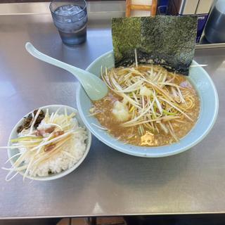 塩ラーメン、ネギ丼