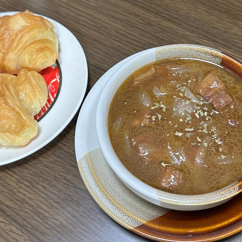 牛タンシチュー+ミニクロワッサン(ベルクス 東墨田店)