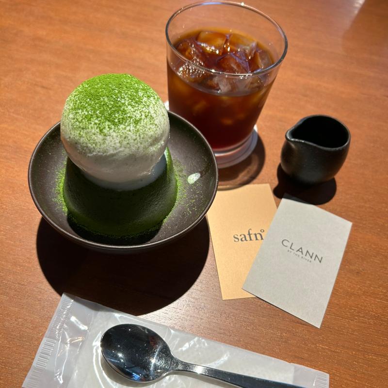 抹茶プリンのアフォガート(safn° サフン)