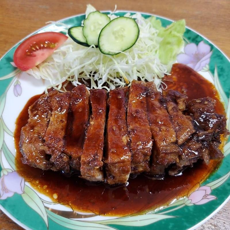 ポークソテーライス(大衆食堂とみ)