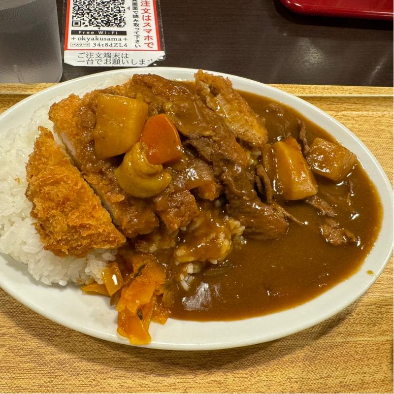 カツカレー(大衆食堂 定食のまる大 飯田橋西口店)