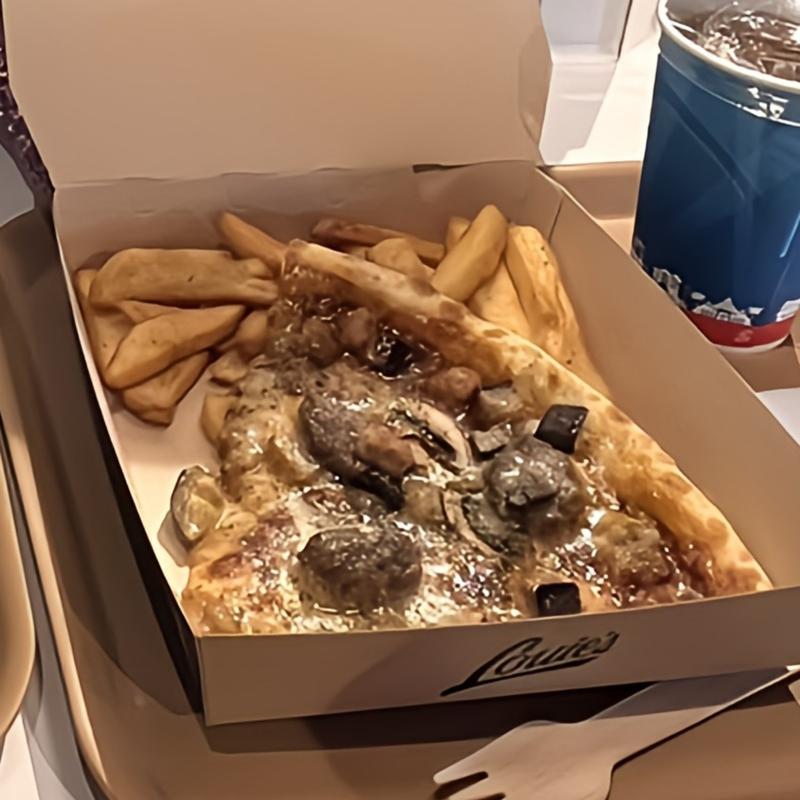 ピッツァセット   ミートボール(ルイズ N.Y. ピザ パーラー （Loui’s N.Y. Pizza Parlor）)