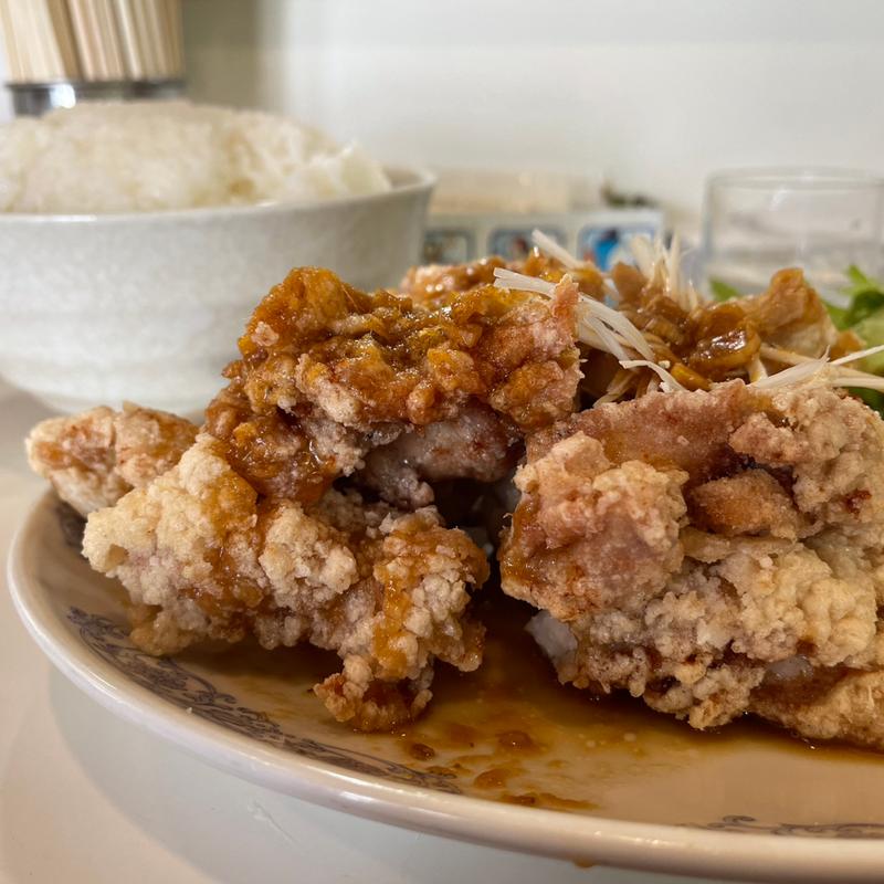 鳥の唐揚げ　ライス大盛り(らーめんはうす)