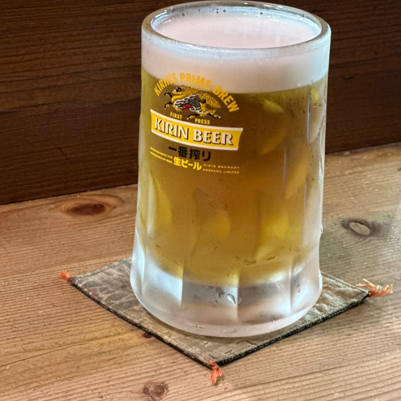 生ビール 中(びんちょうや )