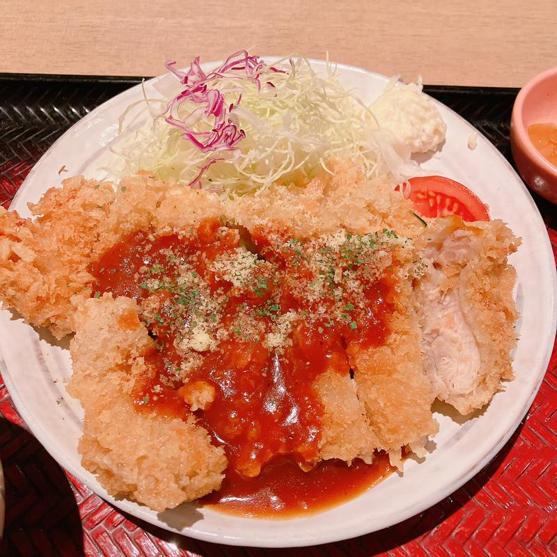 こだわりソースのデミグラスチキンかつ定食(大戸屋ごはん処 所沢プロペ通り店)