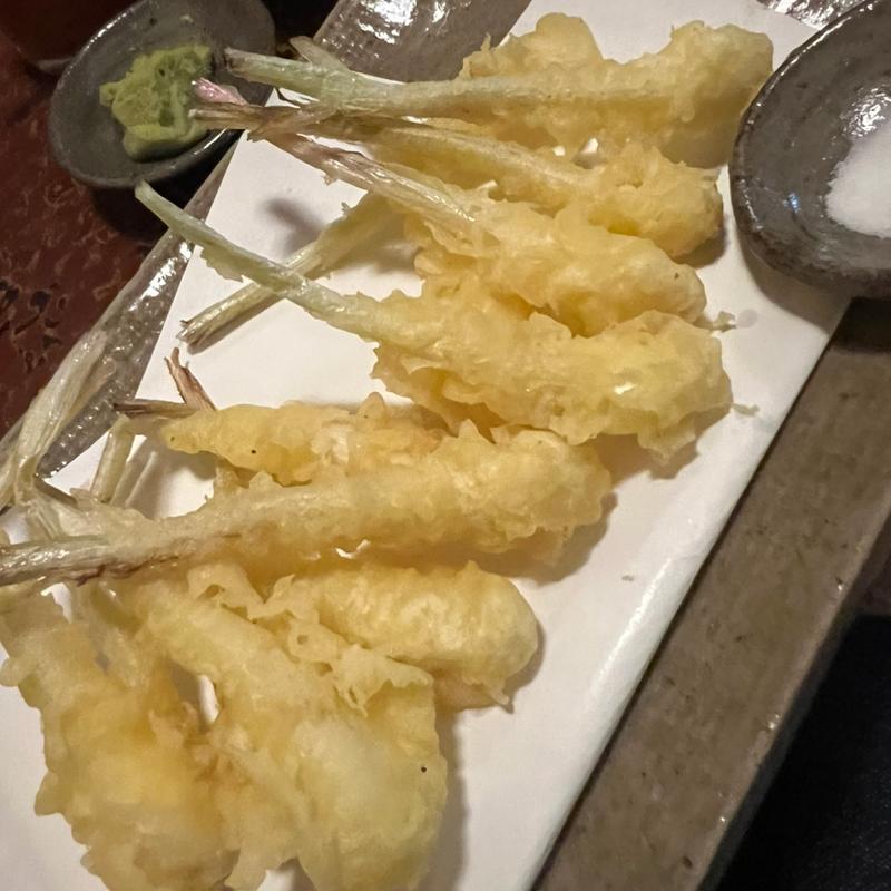 島らっきょうの天ぷら(やきとり五鉄)