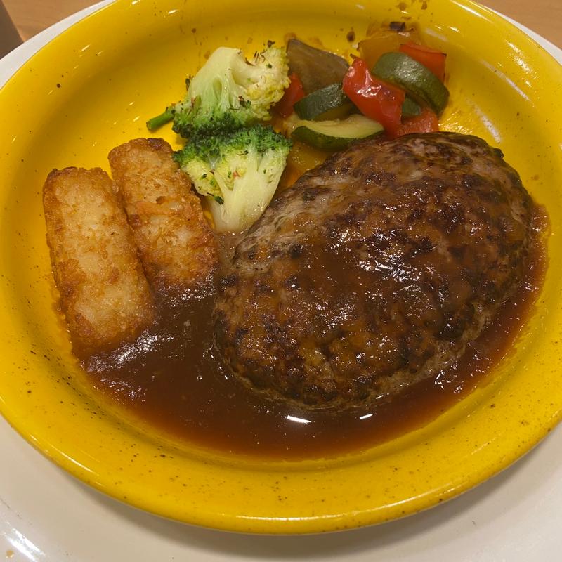 ビーフ100%粗挽きステーキハンバーグ(ガスト 春日井柏井店 )