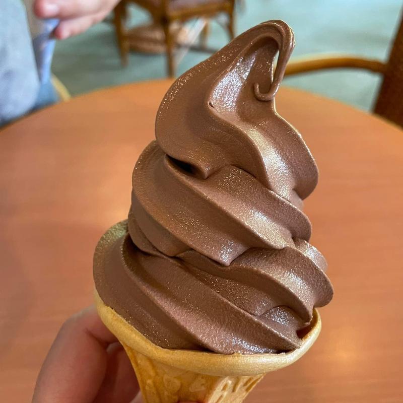 チョコソフトクリーム(里の森 天然温泉森のゆ)