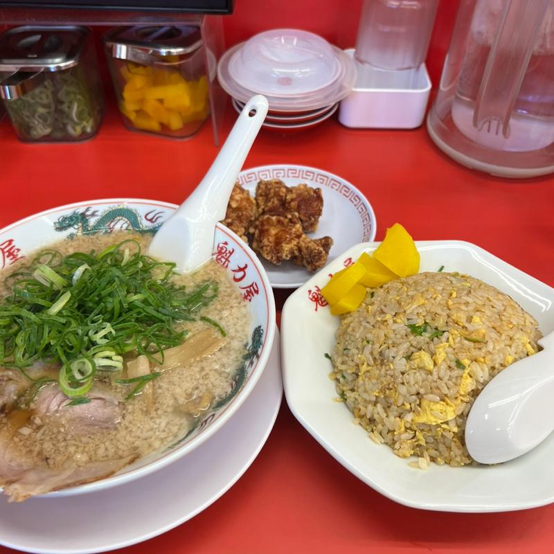 特製醤油ラーメン焼めし唐揚げ定食(京都北白川ラーメン魁力屋 竹ノ塚店)