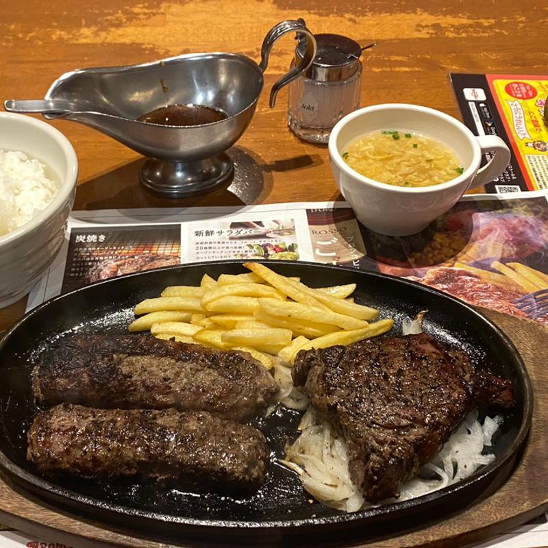 がんこハンバーグ＆リブロースステーキ(ステーキハウス ブロンコビリー枚方招提店)