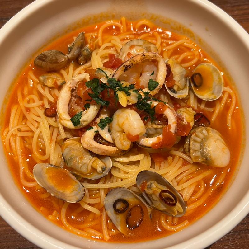 海の幸辛口トマトスープ(ポポラマーマ 北千住店)