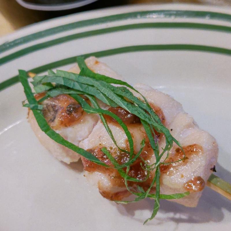 レア焼きささみ 梅しそ(チャコールスタンド野毛)