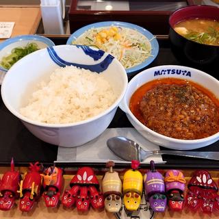 チミチュリソースハンバーグ豚汁定食(松屋 郡山芳賀店 )