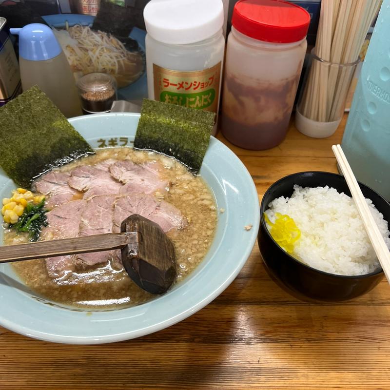 味噌チャーシュー麺　ライス(ラーメンショップ椿 上彦川戸店)