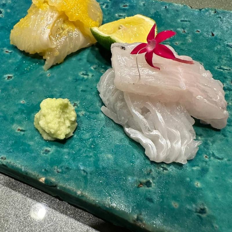 エンガワ造り(海風 琉球炭火焼)