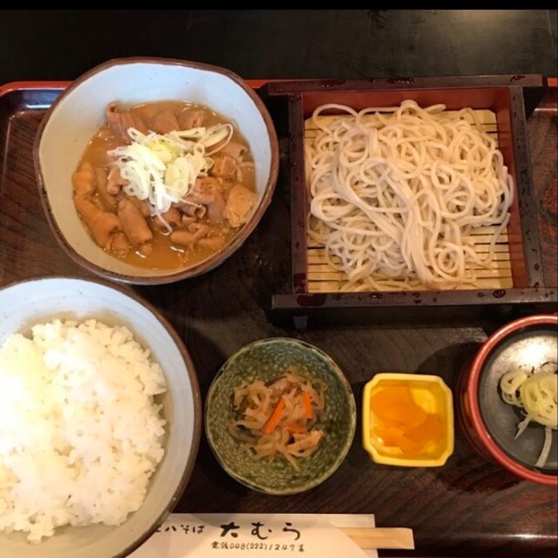 もつ煮込みセット(大むら二八そば)