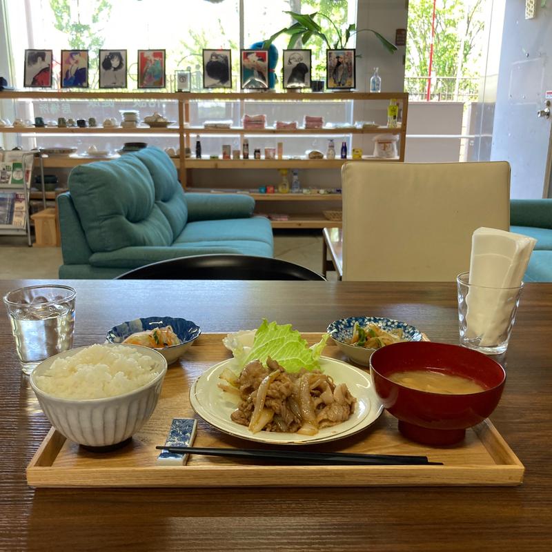 しょうが焼き定食(コミュニティプレイスあたご)