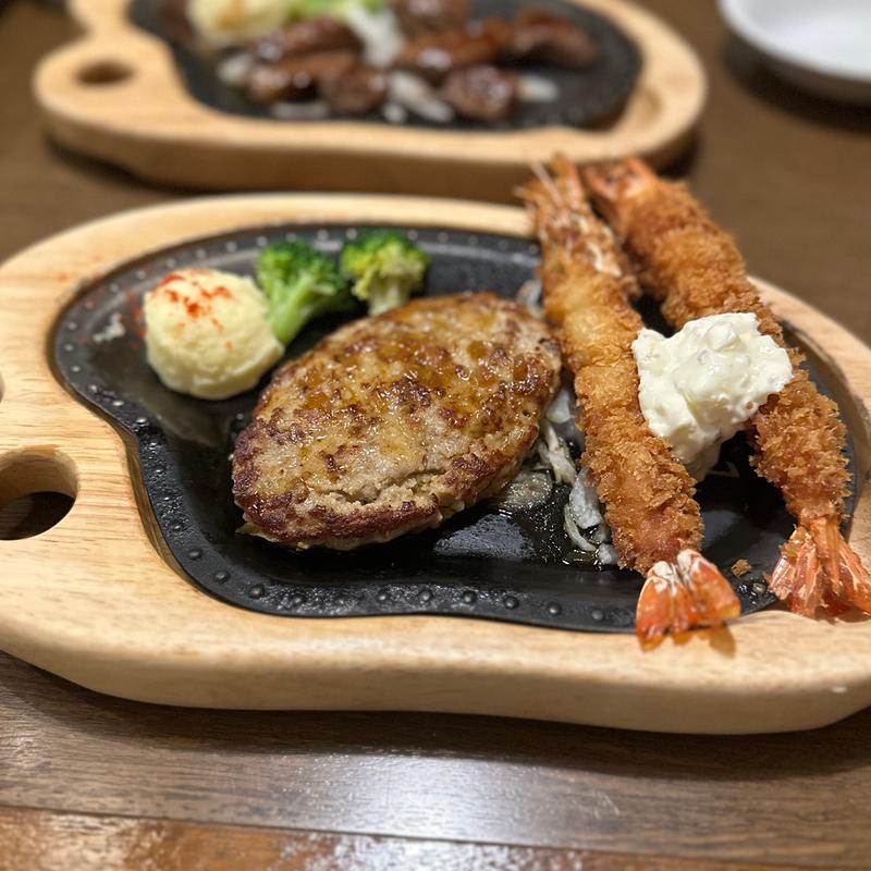 びっくりエビフライ&ハンバーグステーキ(S)(びっくりドンキー 瓜破店)