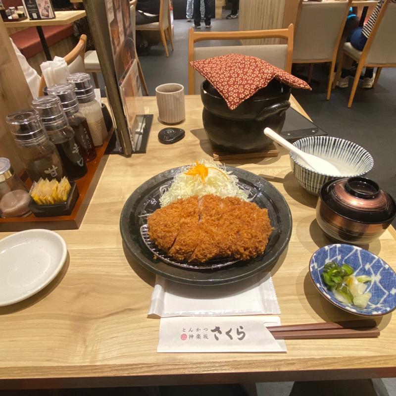 厚切りリブロースかつ定食(とんかつ神楽坂さくら 枚方店)