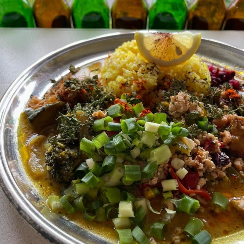 トリプル3種がけ(きなこカリー)