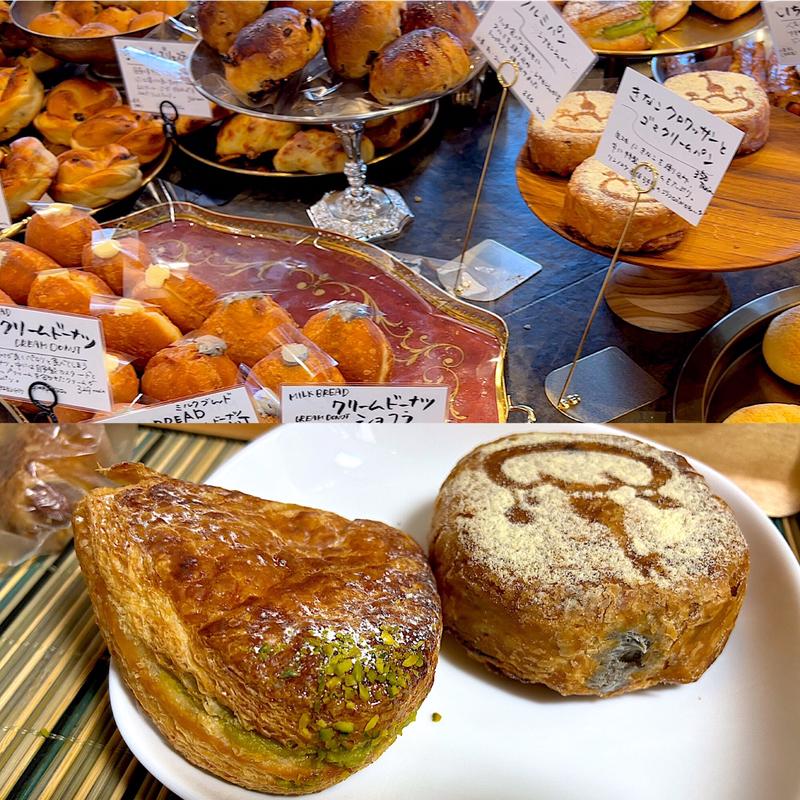 シェルピスタ＆きなこクロワッサンとゴマクリームパン(Girafe Park Town（ジラフパークタウン）)