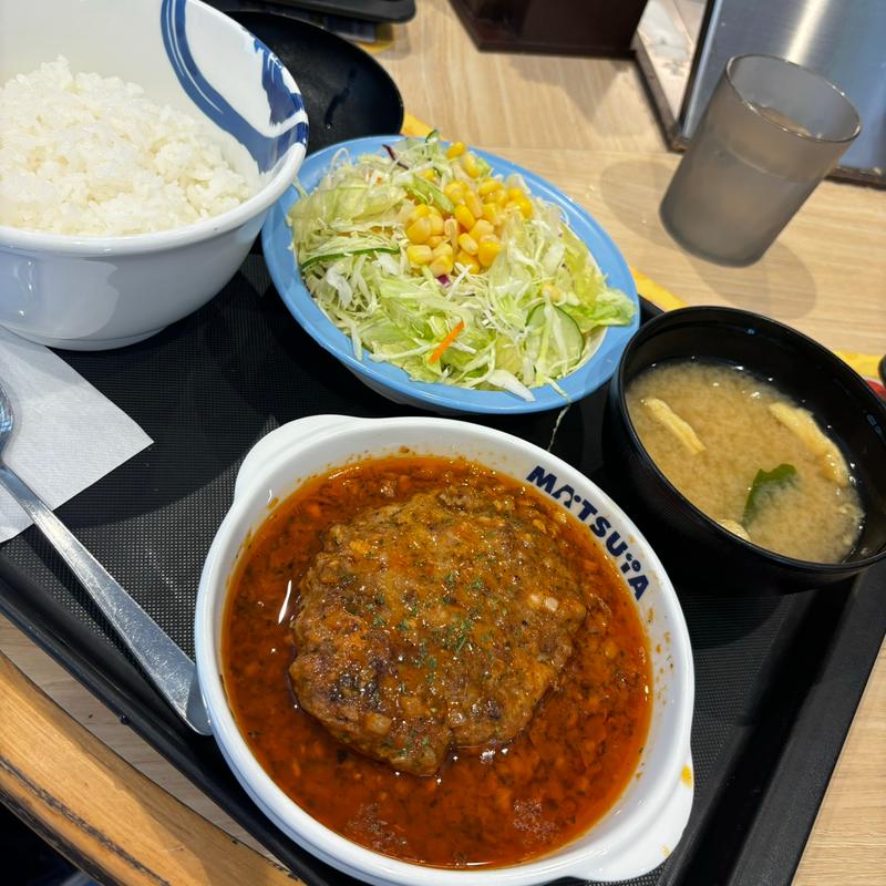 チミチュリソースハンバーグ定食(松屋 西新宿店 )