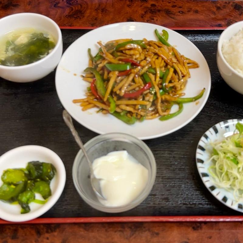 定食メニュー(青椒肉絲)(味源)