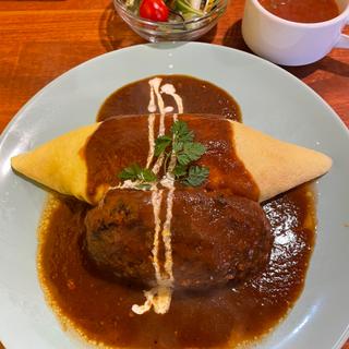 オムライス&ハンバーグ(マカロニキッチン)