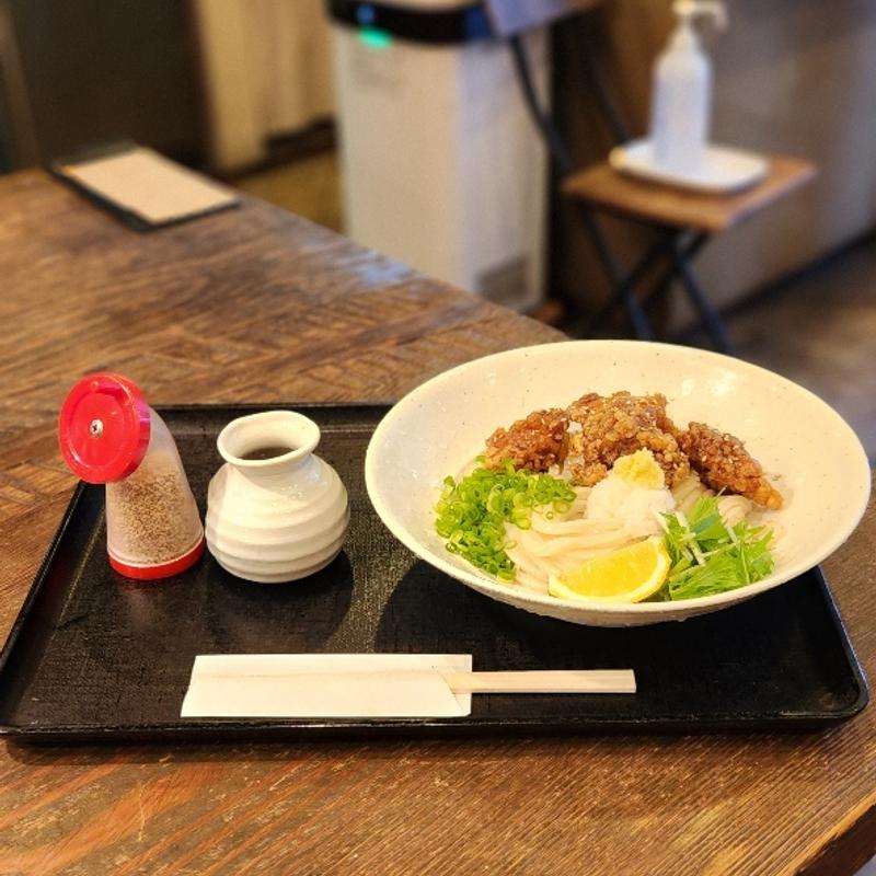 鶏の甘辛あげぶっかけうどん(空海)