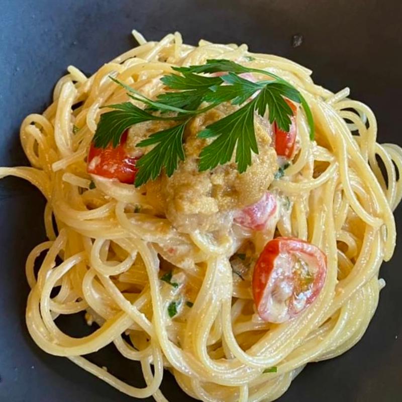 雲丹のクリームパスタ(小樽バイン)