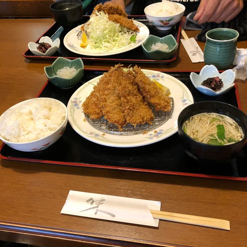 アジフライ定食(おさかな食堂 大原)