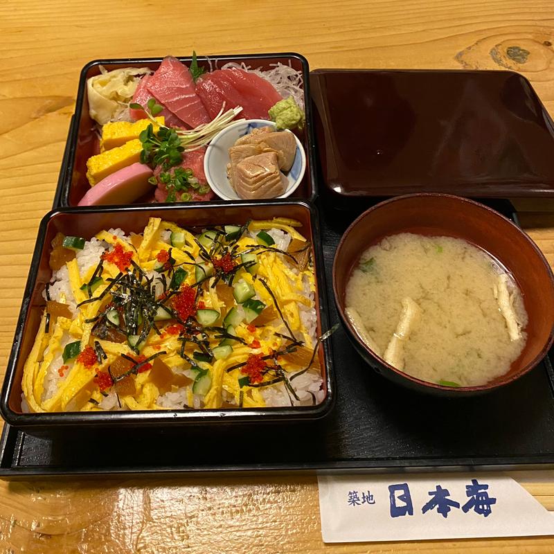 特上本鮪三昧重(ちらし重)(寿司 築地日本海 蒲田店)
