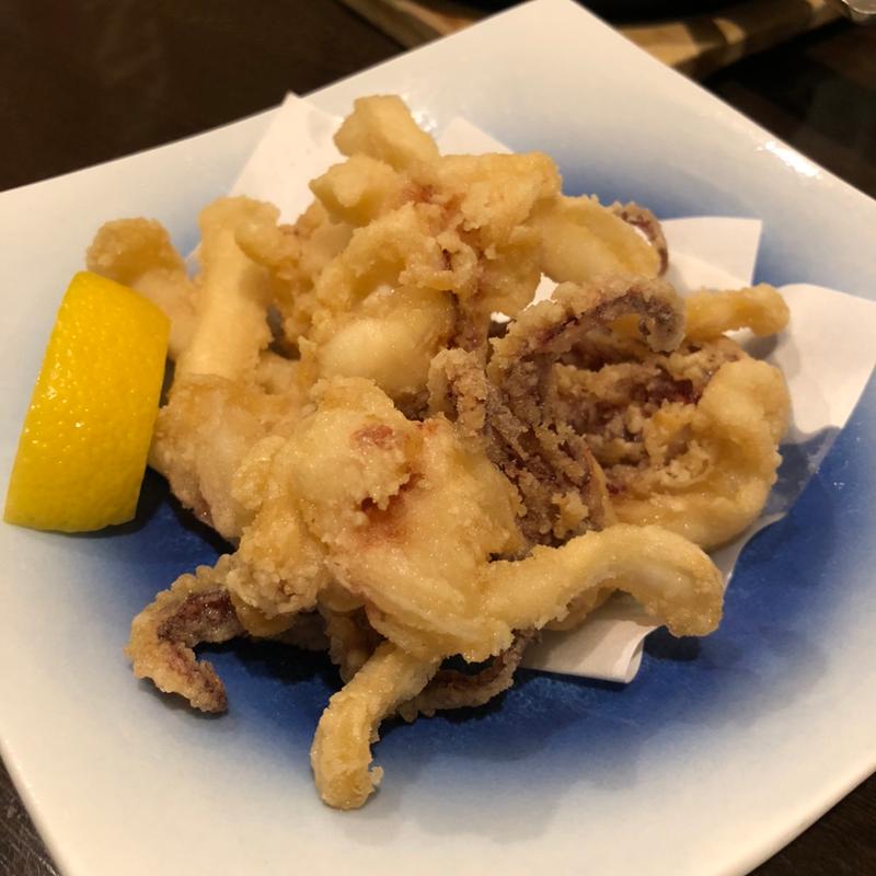 ゲソの天ぷら(金の鈴 （きんのすず）)