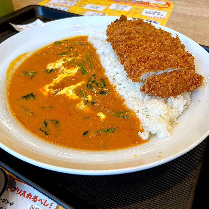 ほうれん草ロースかつバターチキンカレー(マイカリー食堂 tekute長町店)