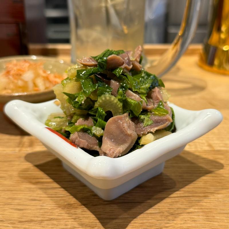 香味セロリと砂肝のつまみ(昼酒場きりしま)