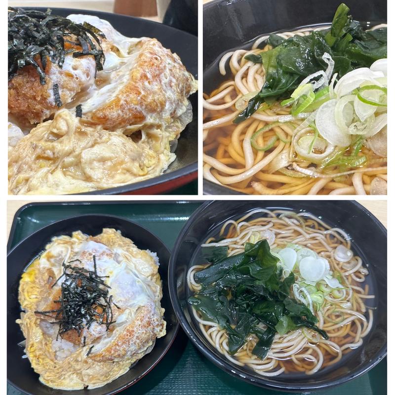 かつ丼セット温そば(名代 箱根そば 海老名東口店)