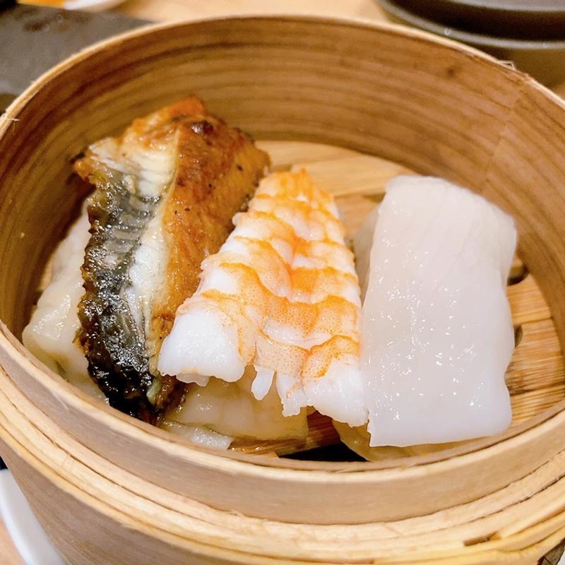 欲張りなシュウマイ3種盛り(鮨・酒・魚 杉玉 うらぶくろ店)