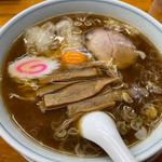 ワンタン麺半分 生卵