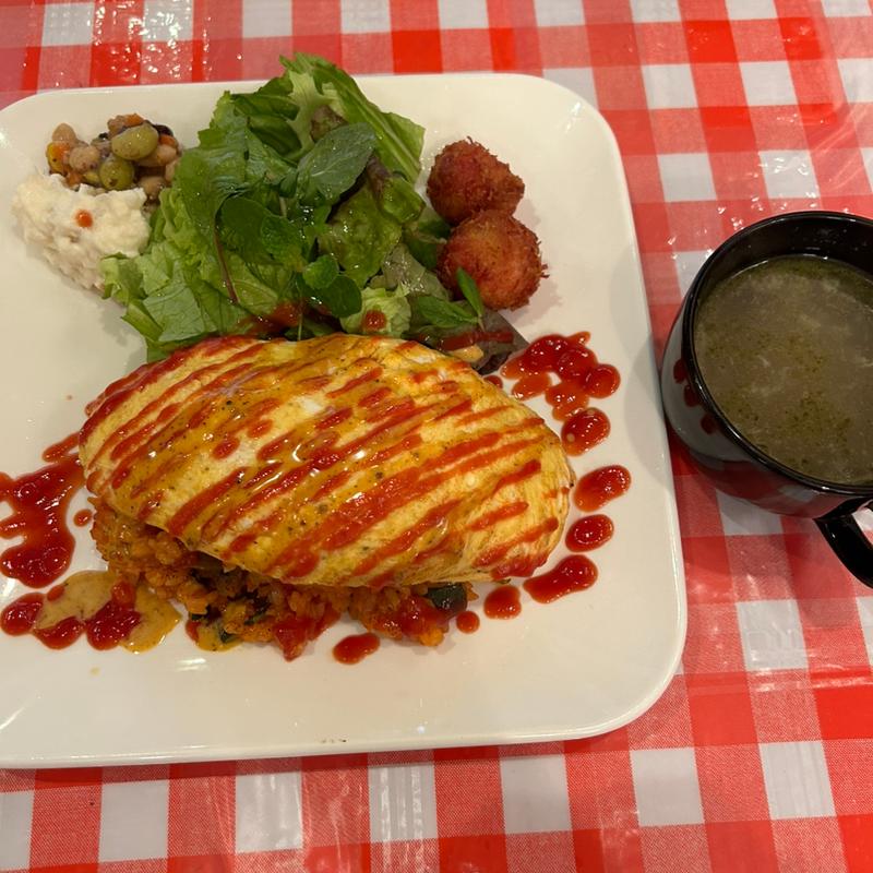 半熟卵のオムライス(ブラッセリー・イイダ)