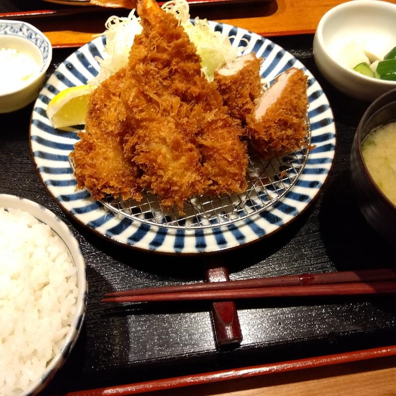 ミックスフライ定食(とんかつ田 東陽町店)