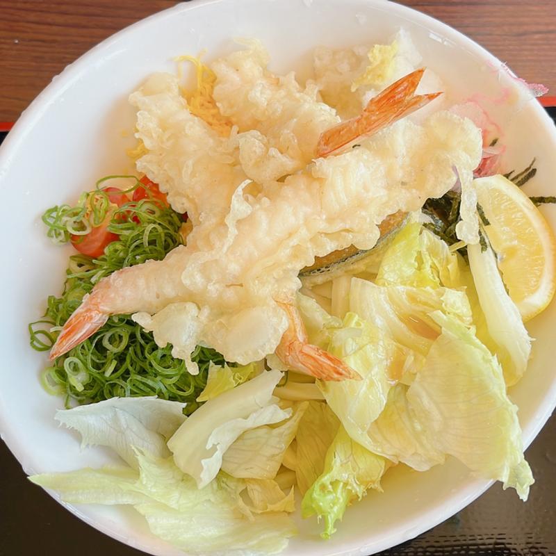 彩り海老天（三尾盛り）おろしうどん(得得 京都洛西店 （とくとく）)