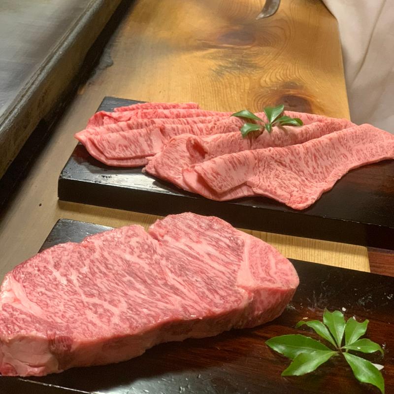 和牛の鉄板焼き(千薫庵)