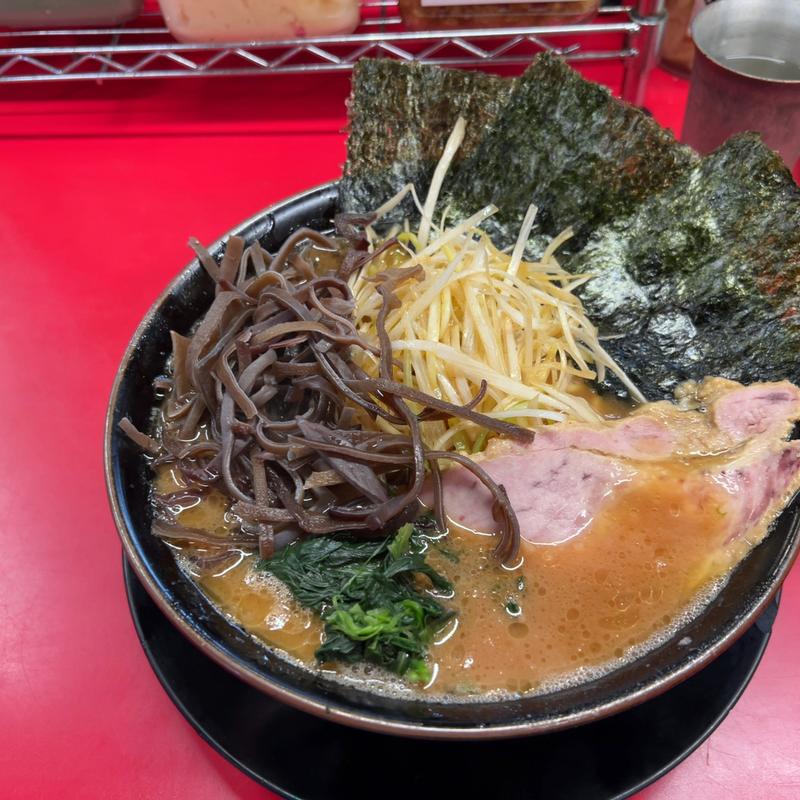 ネギラーメン白 中盛 キクラゲ(柏王道家)