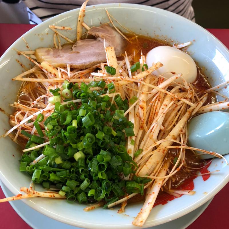 ウルトラ激辛ラーメン【白髪ネギトッピング】(ラーメン山岡家 足利店)