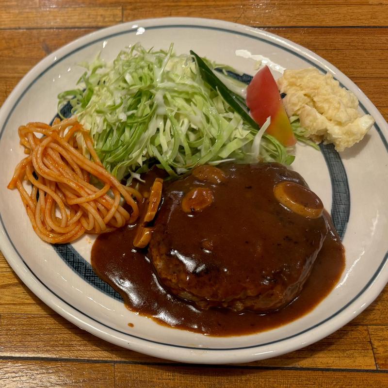 ハンバーグセット(ファミリースナック ロッキー)