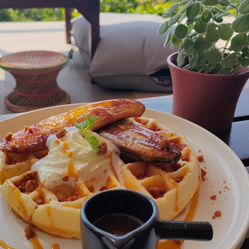 Grilled Banana Waffle(Baan Talay Koh Tao - Resort & Yoga)