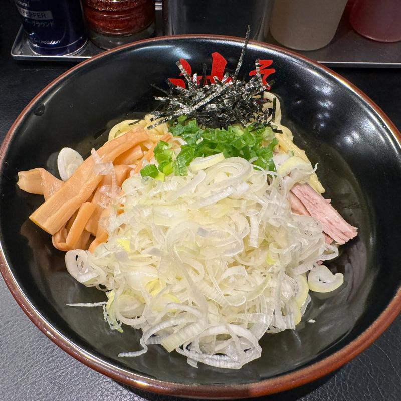 油そばそば：白ねぎ(東京油組総本店 東新宿組)