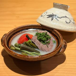 仙台牛サーロインの豆乳鍋(華丸吉日)