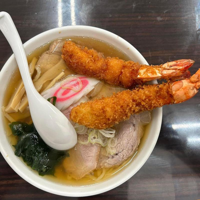 エビフライラーメン チャーシュー増し(足利麺 )